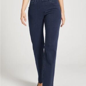 Betabrand Navy Women's Straight Leg Jeans